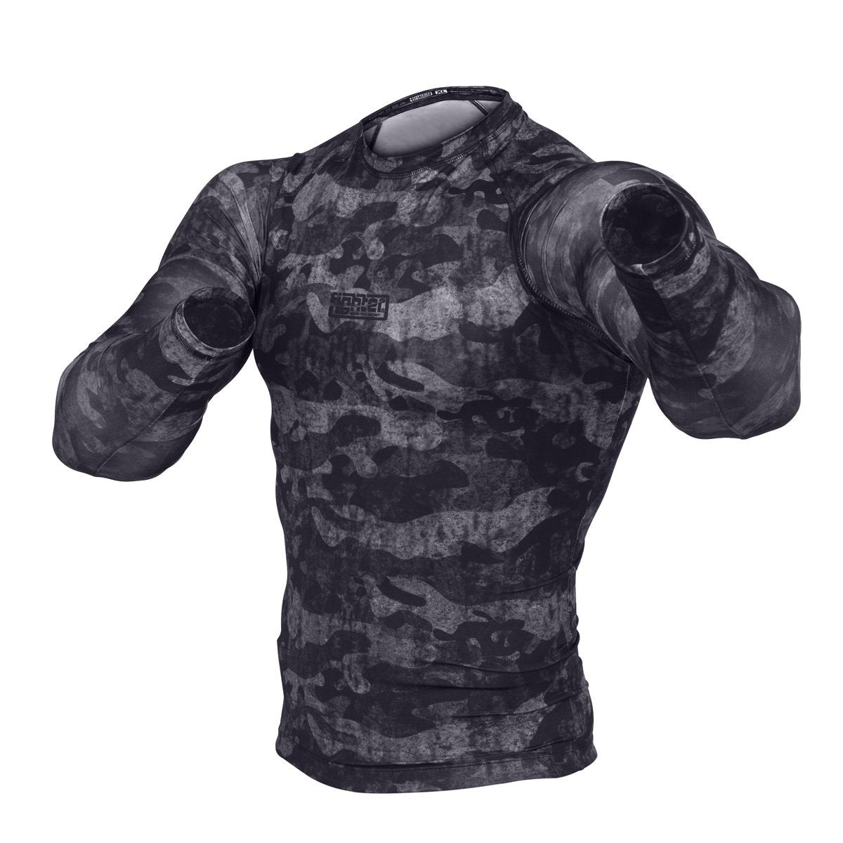 Rashguard Fighter -Urban Camo -schwarz