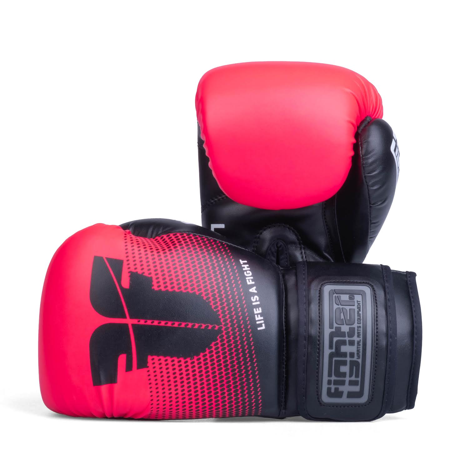 Fighter Boxing Gloves Training PU - black/pink, FBG-TRP-003