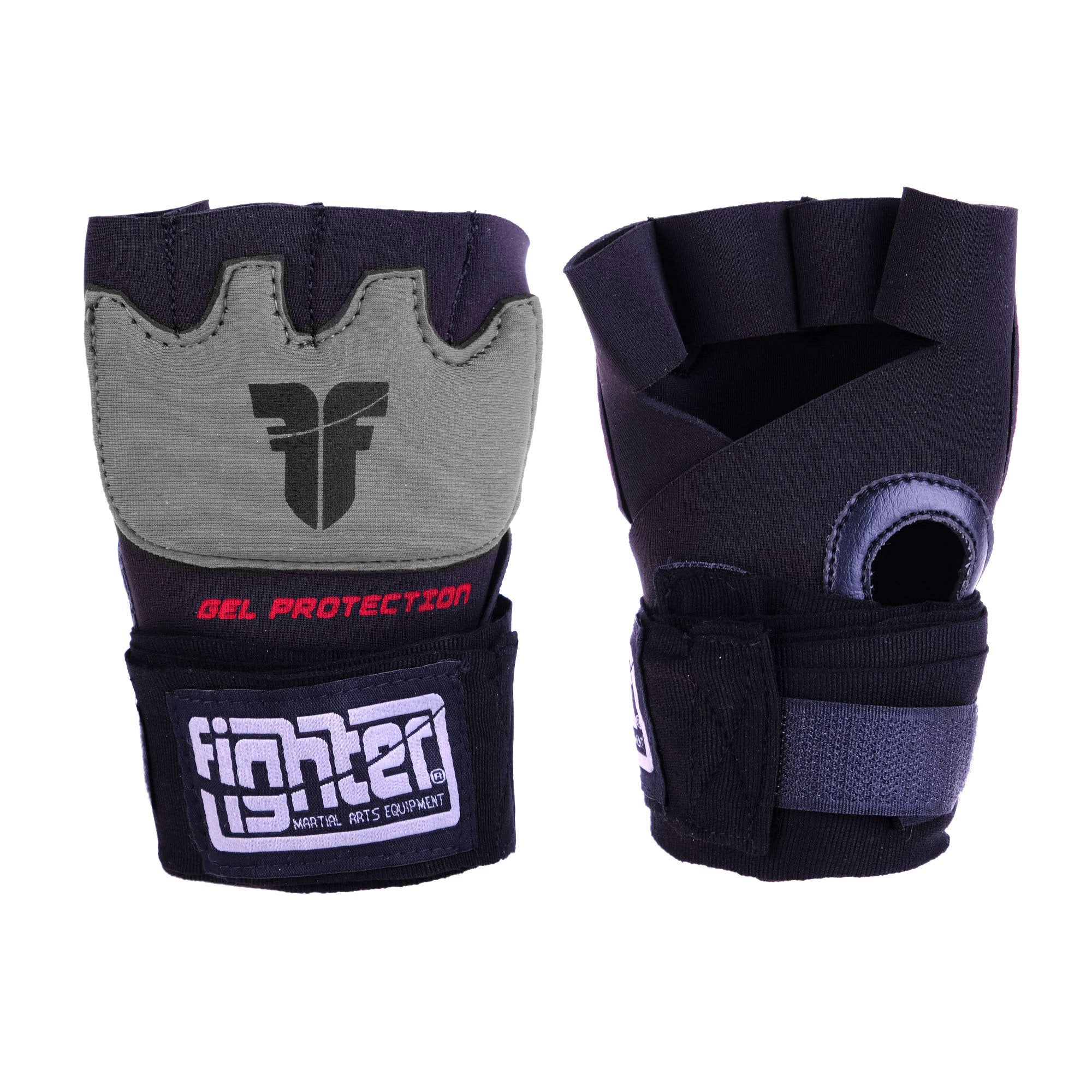 Fighter Strap - Gel Hand-Wraps - black/gray