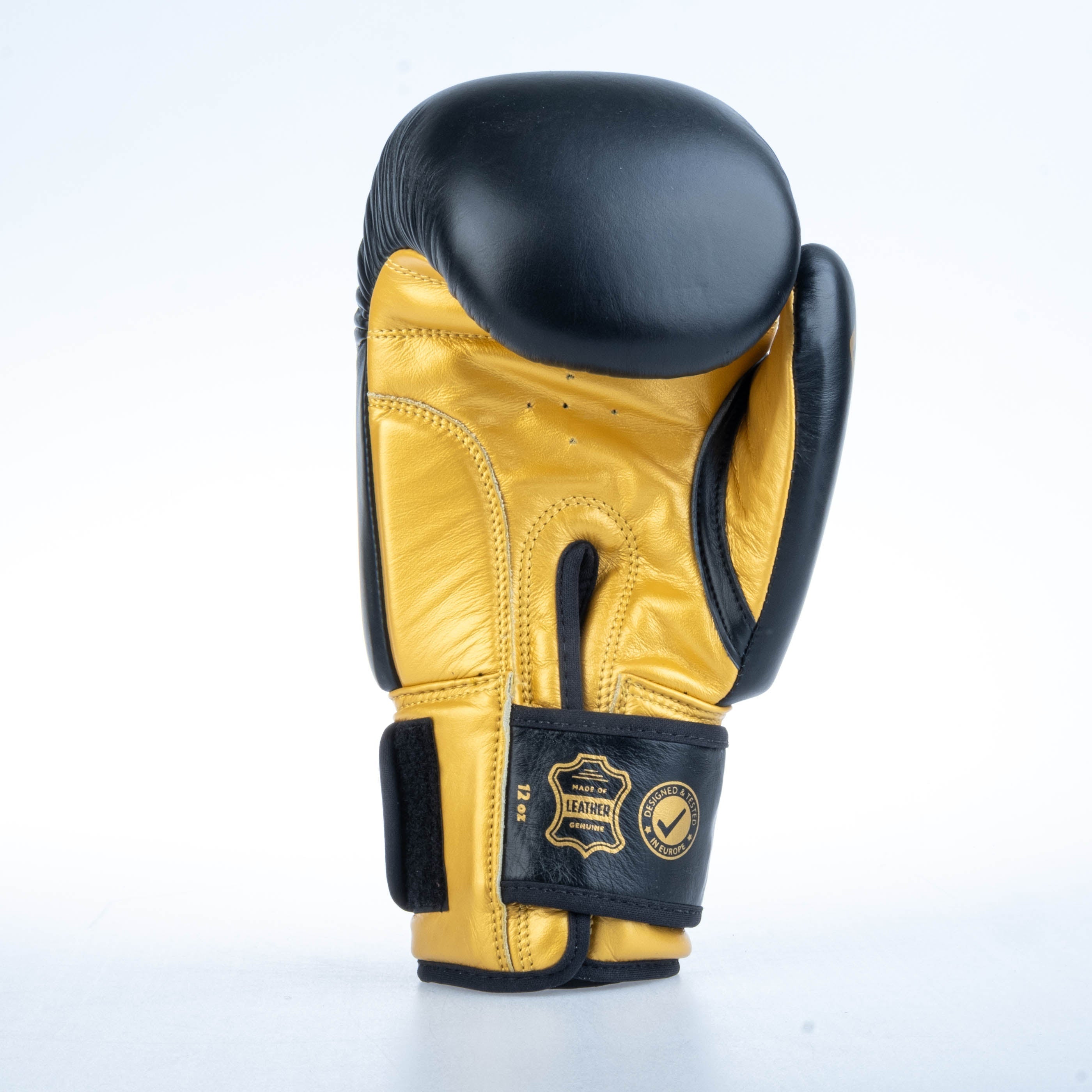 Fighter Boxing Gloves Round - black/gold, 1376-RNDXG