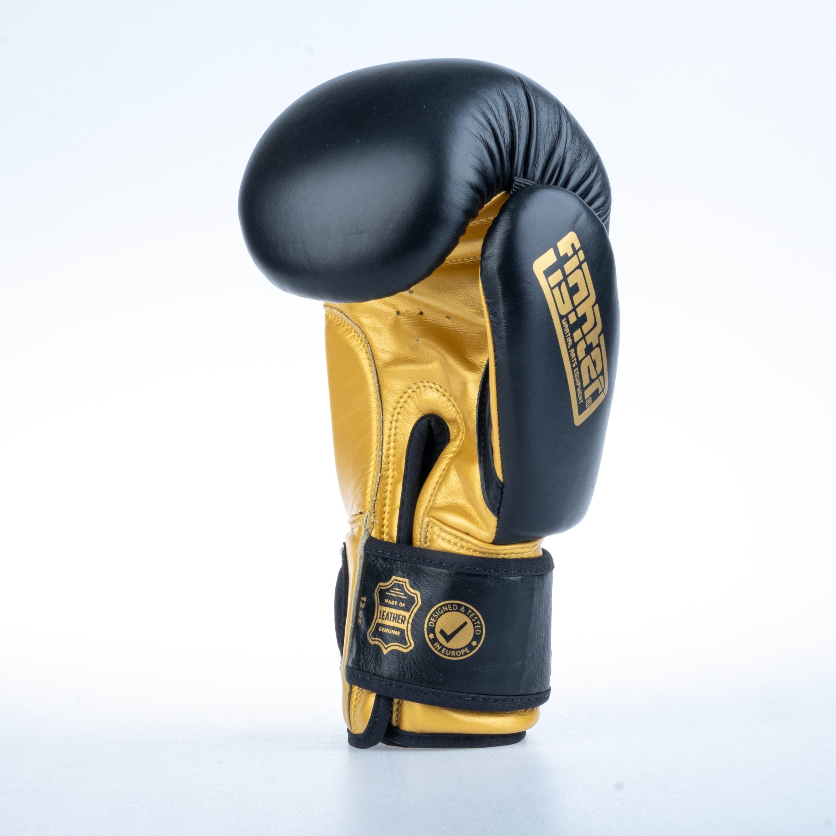 Fighter Boxing Gloves Round - black/gold, 1376-RNDXG