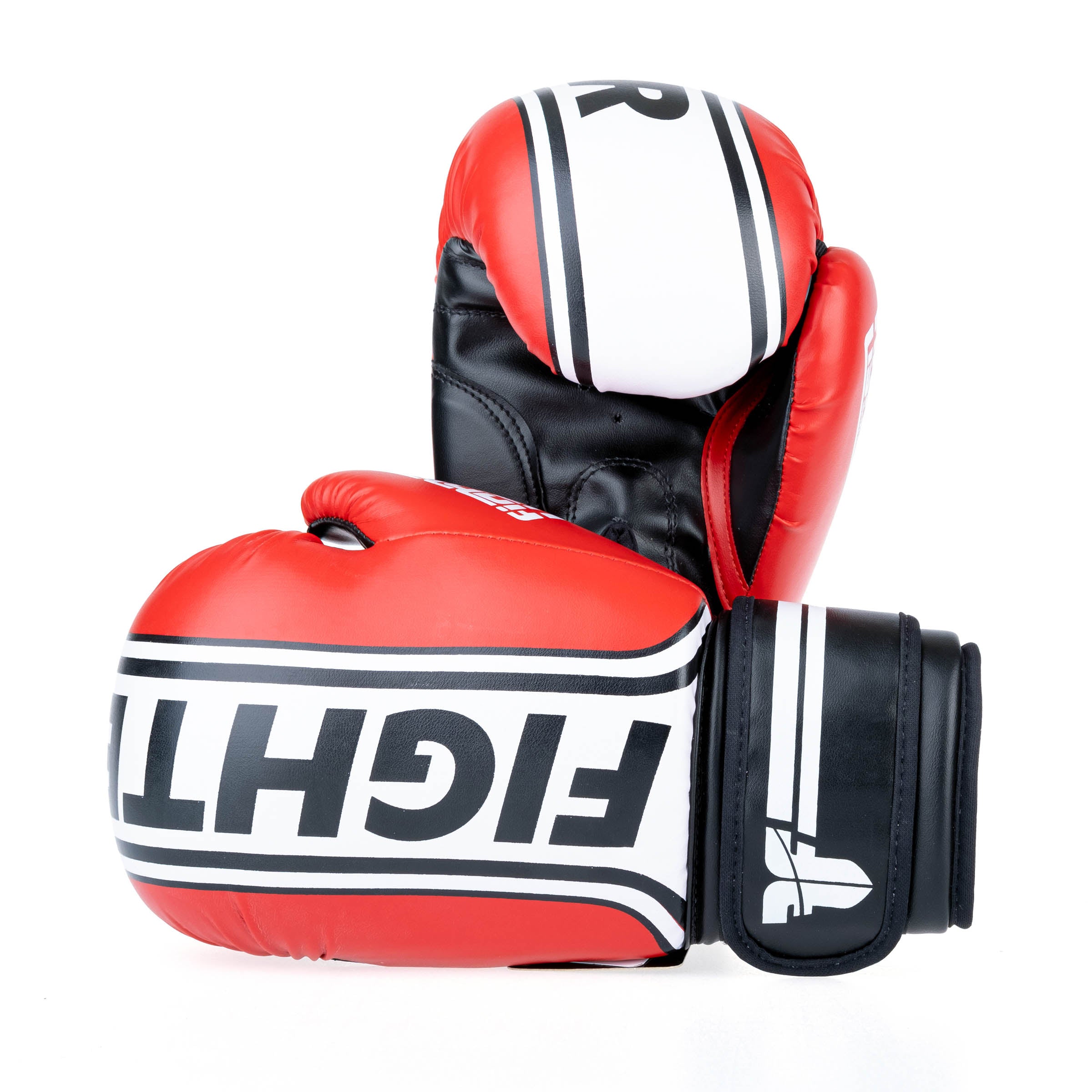 Fighter Boxing Gloves Basic Stripe - red