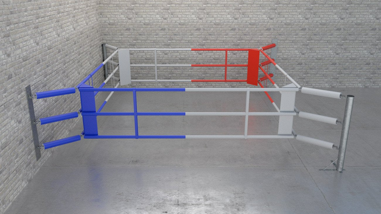 Bodenboxring Fighter Wall mit 3 Seilen