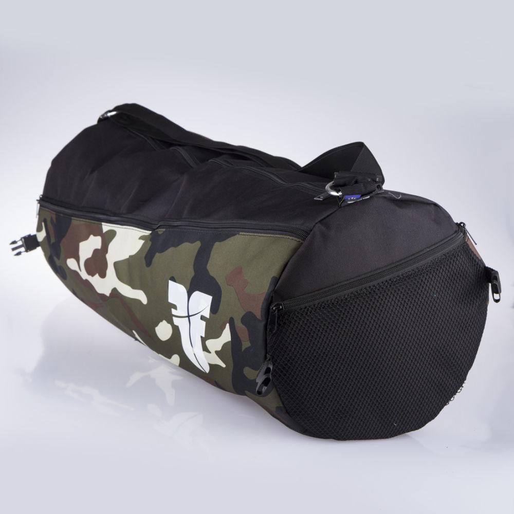Fighter Round Shoulder Bag - black/camo