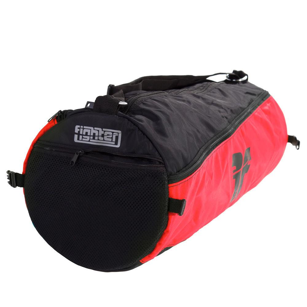 Fighter Round Shoulder Bag - red/black