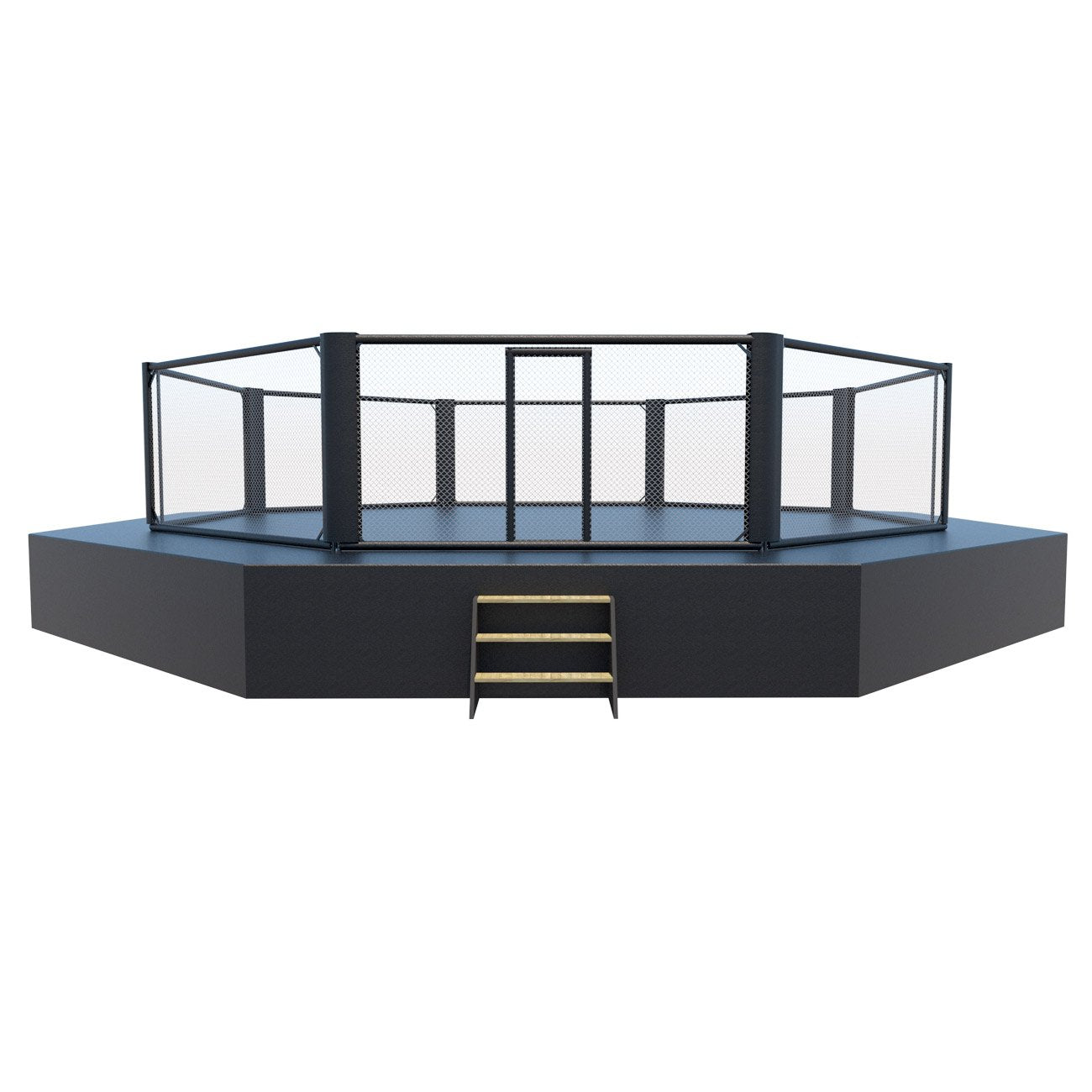 MMA Competition Cage 7x7m + sidewalk 1m - black