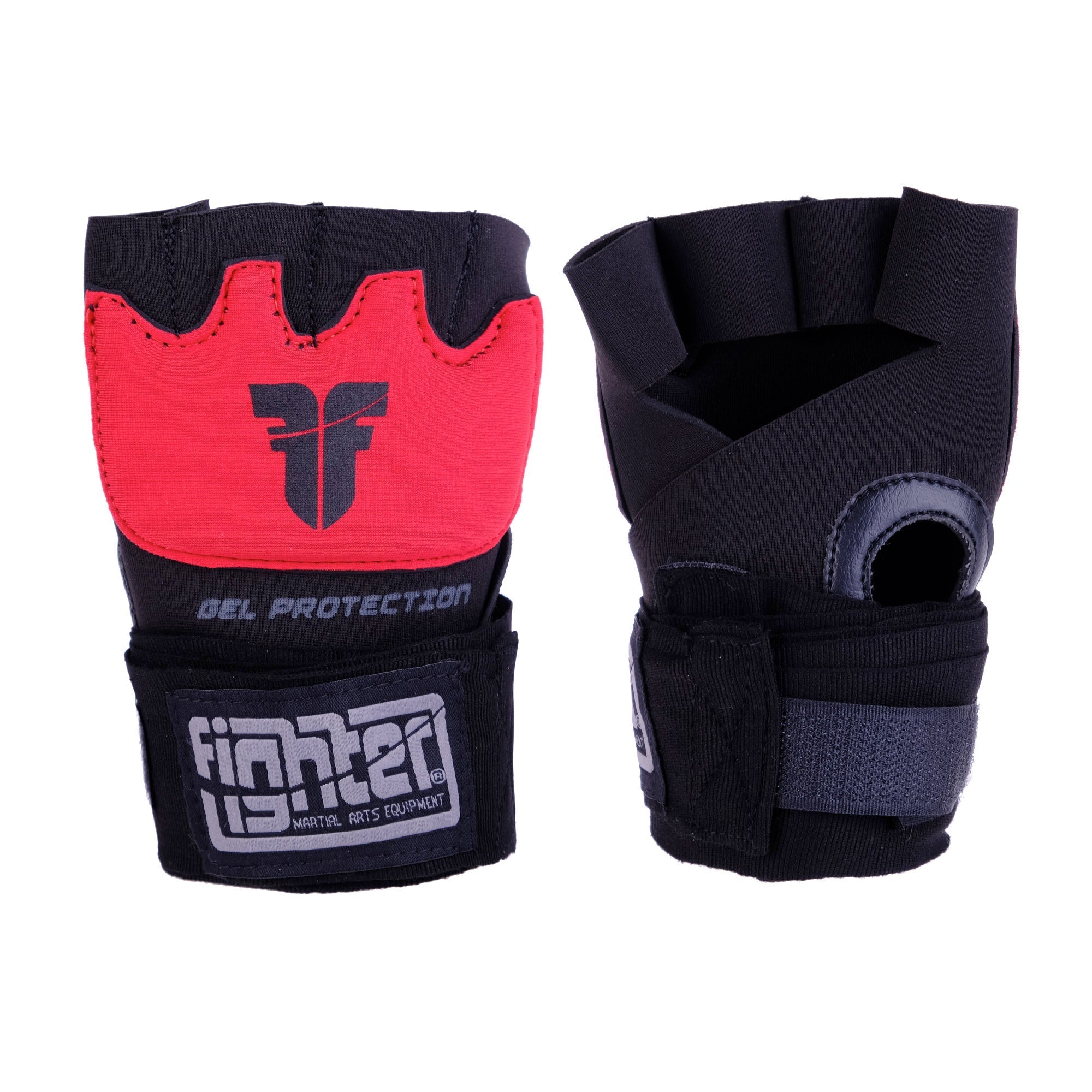 Fighter Gel Handwraps - black/red, FGWN-001BR