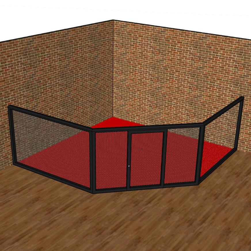 MMA Cage Panel With Left Side Padding