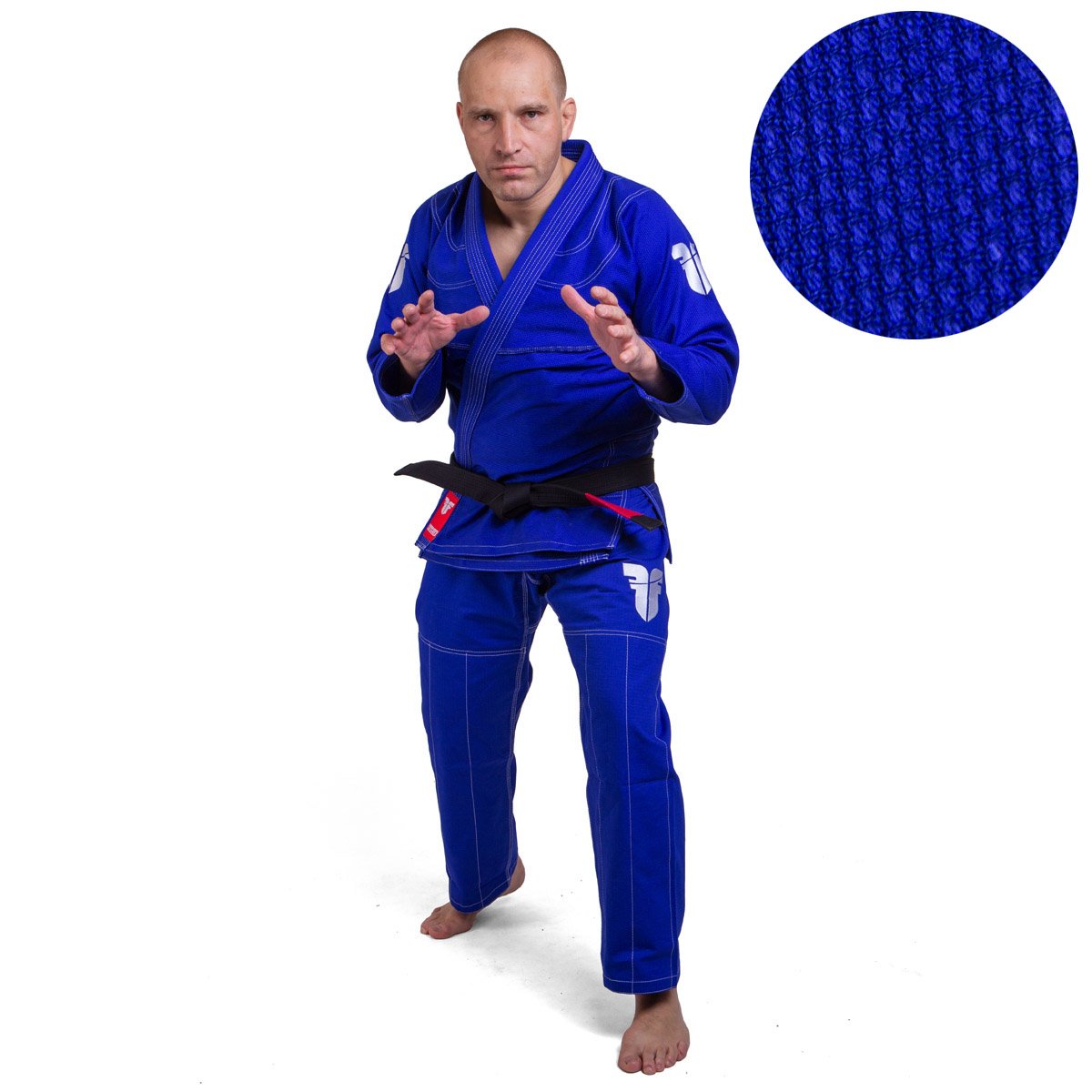 Fighter BJJ Kimono Reisstroh - blau