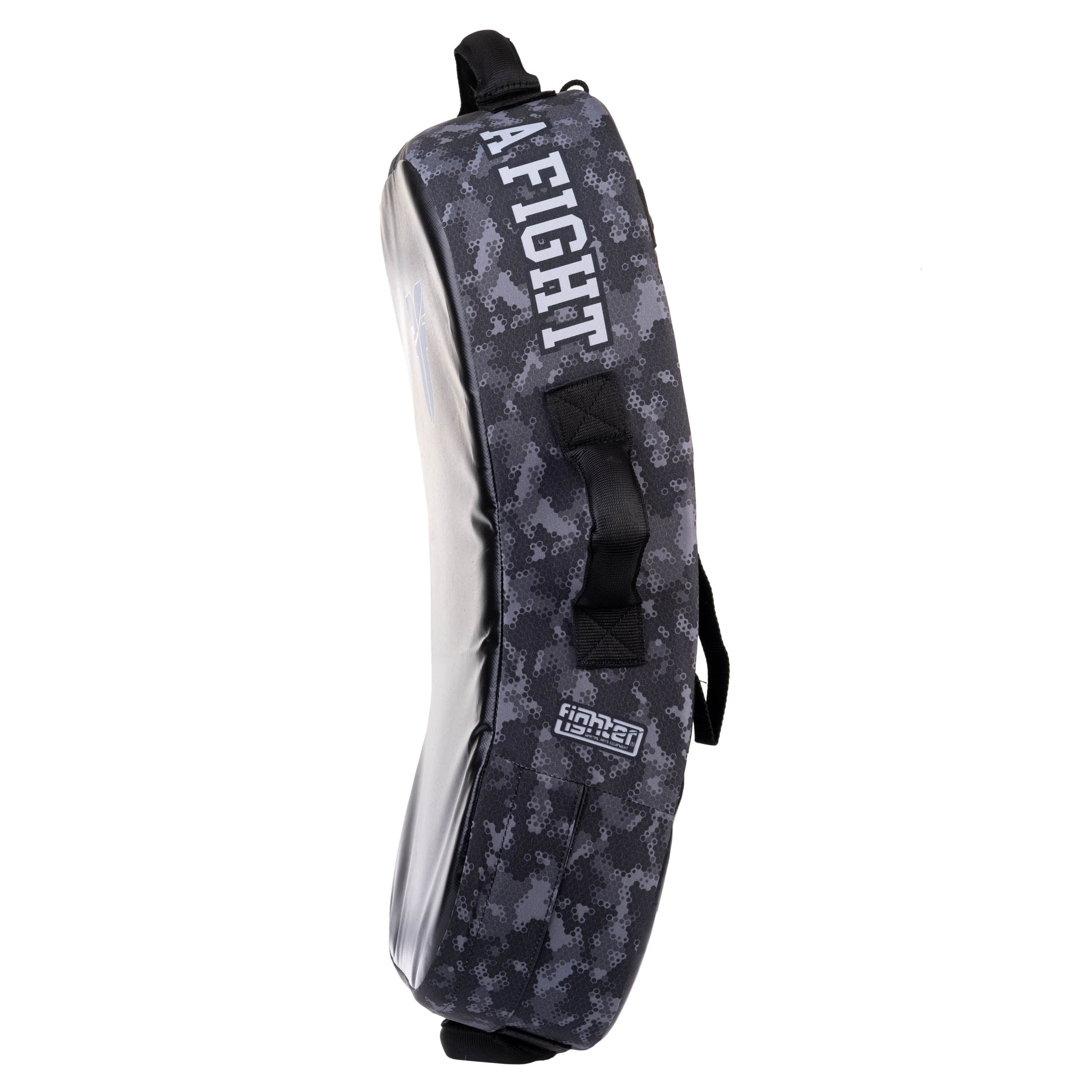 Fighter Kicking Shield - MULTI GRIP - Life is a Fight - Gray Camo, FKSH-29