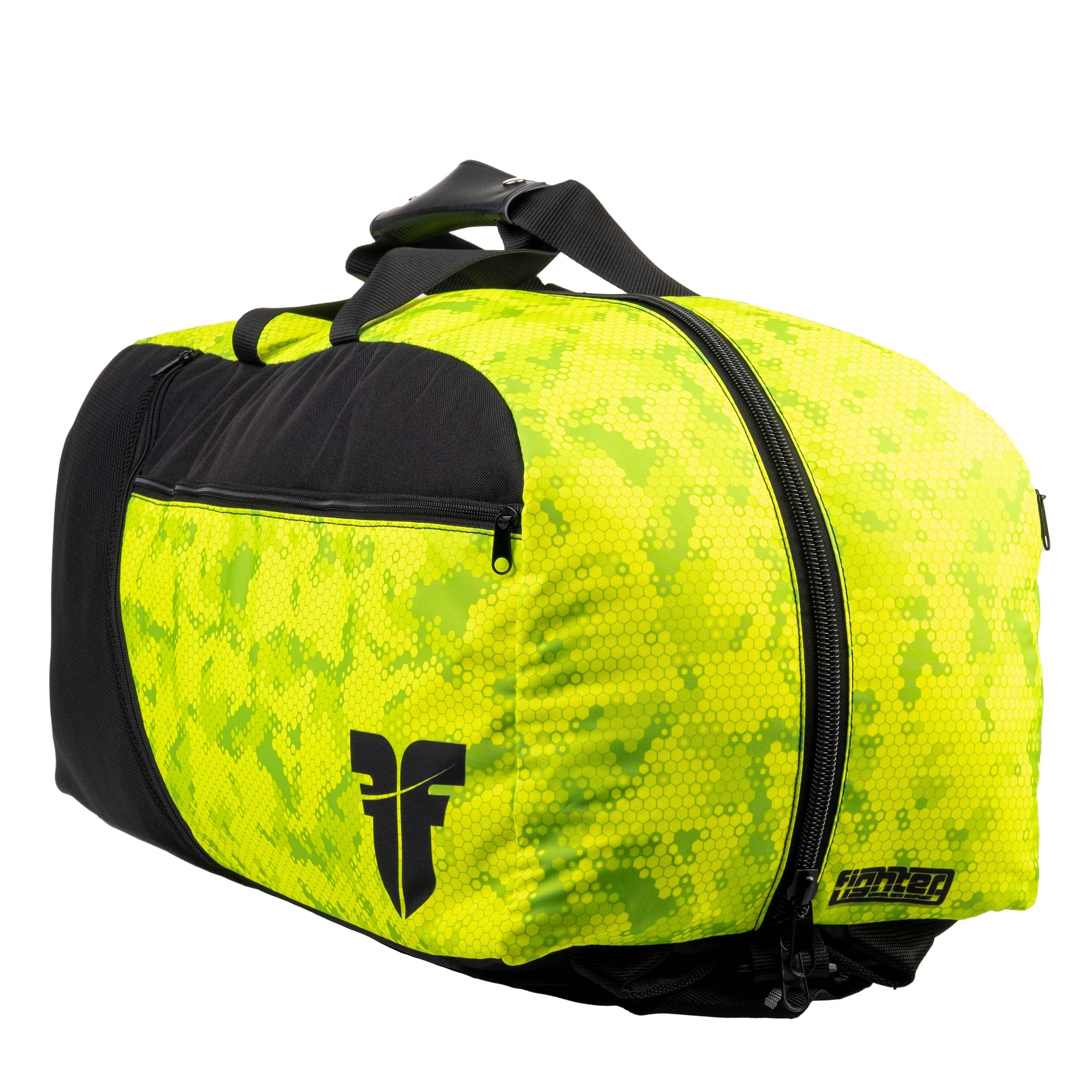 Fighter Sports Bag/Backpack - neon yellow honeycomb