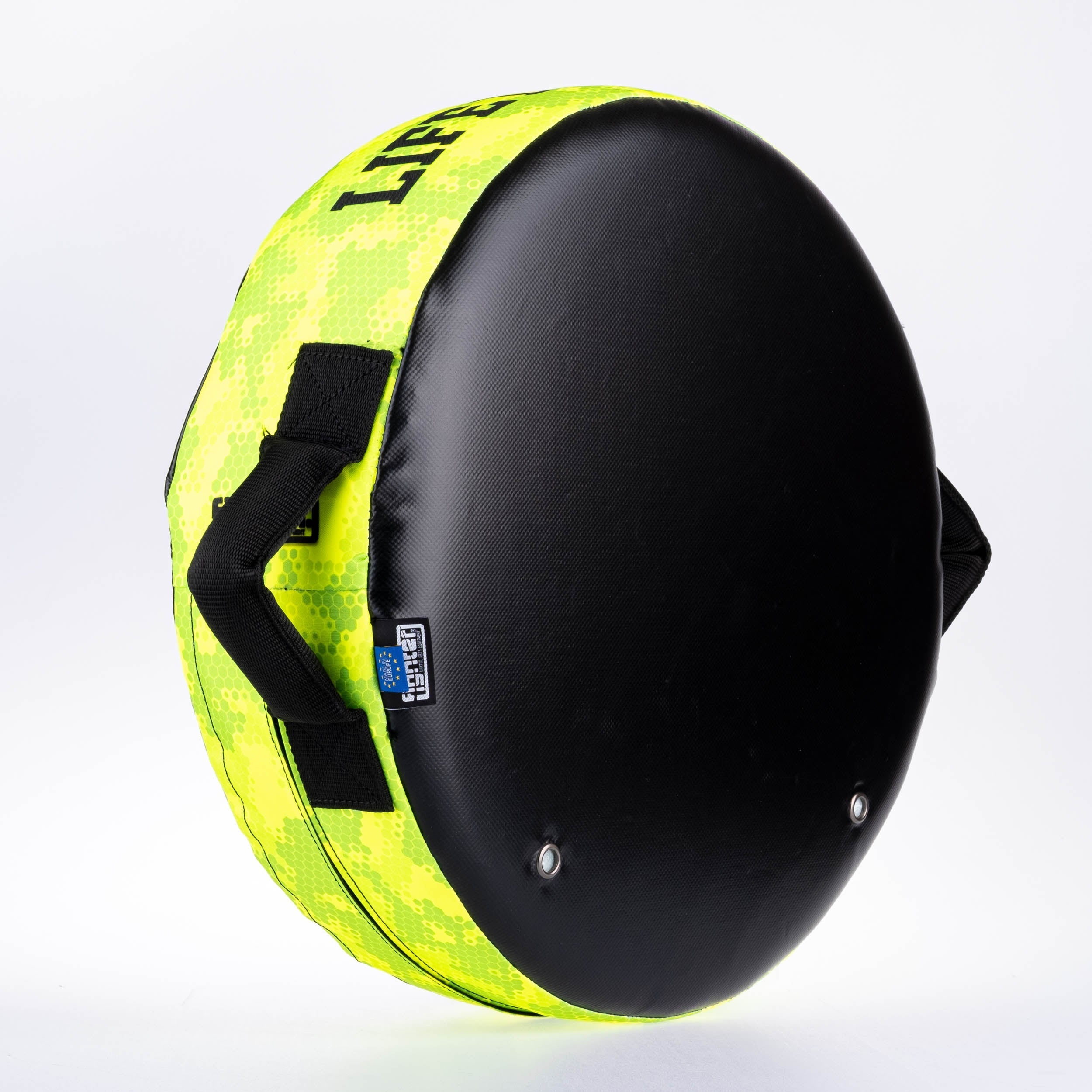 Fighter Round Shield - Life Is A Fight - neon camo, FKSH-38