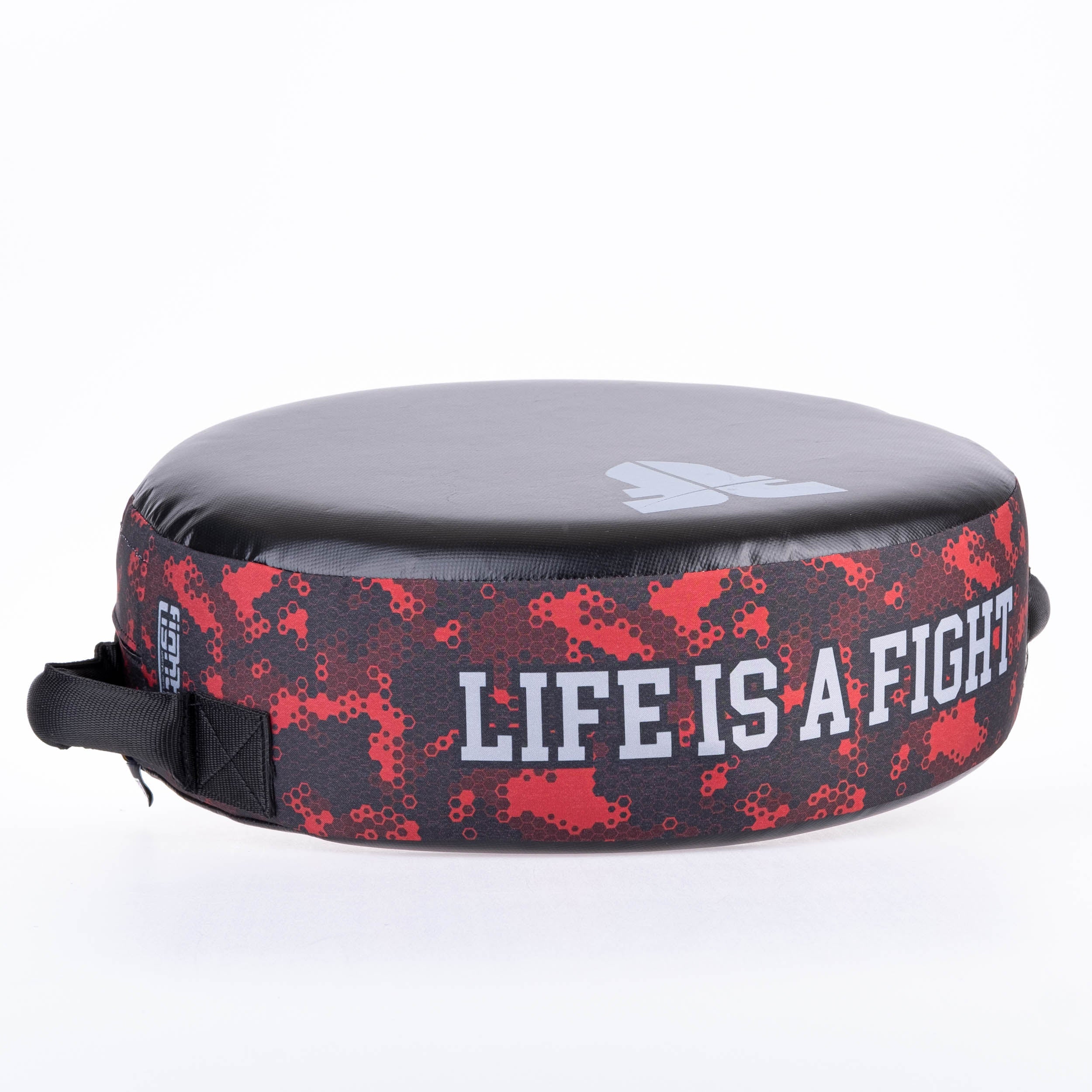 Fighter Round Shield - Life Is A Fight - red camo, FKSH-32