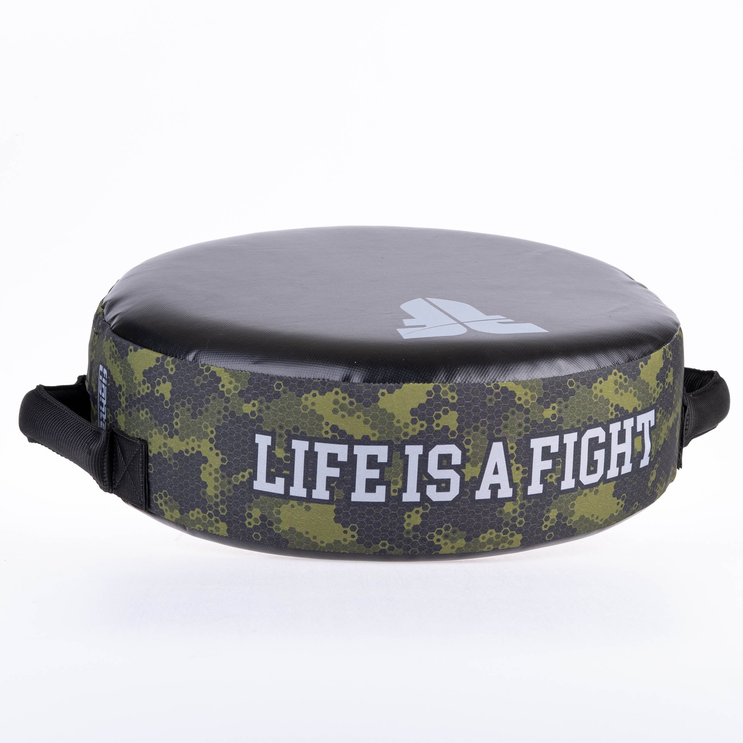 Fighter Round Shield - Life Is A Fight - Green Camo, FKSH-31