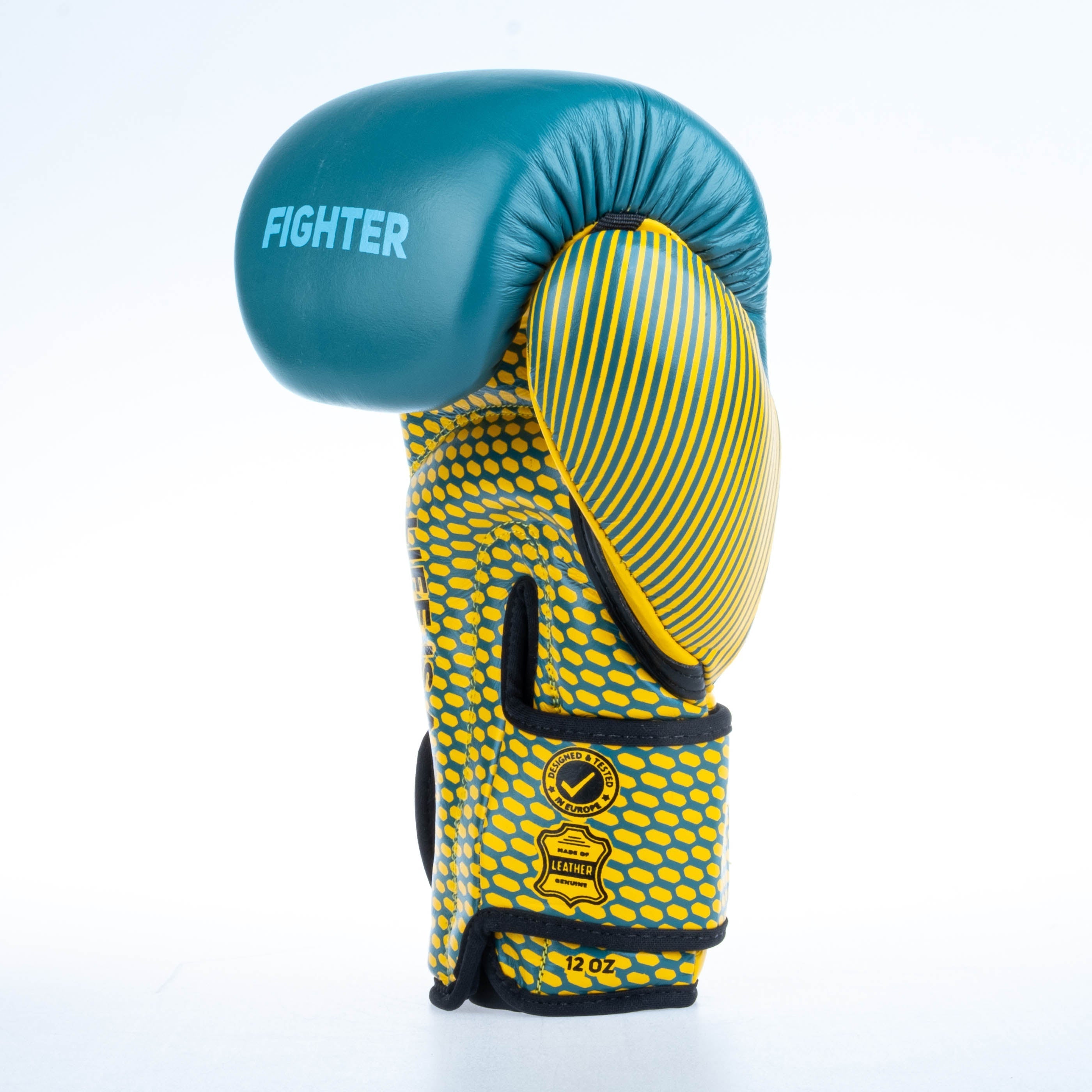 Fighter Boxing Gloves Training - blue/yellow, FBG-TRN-003