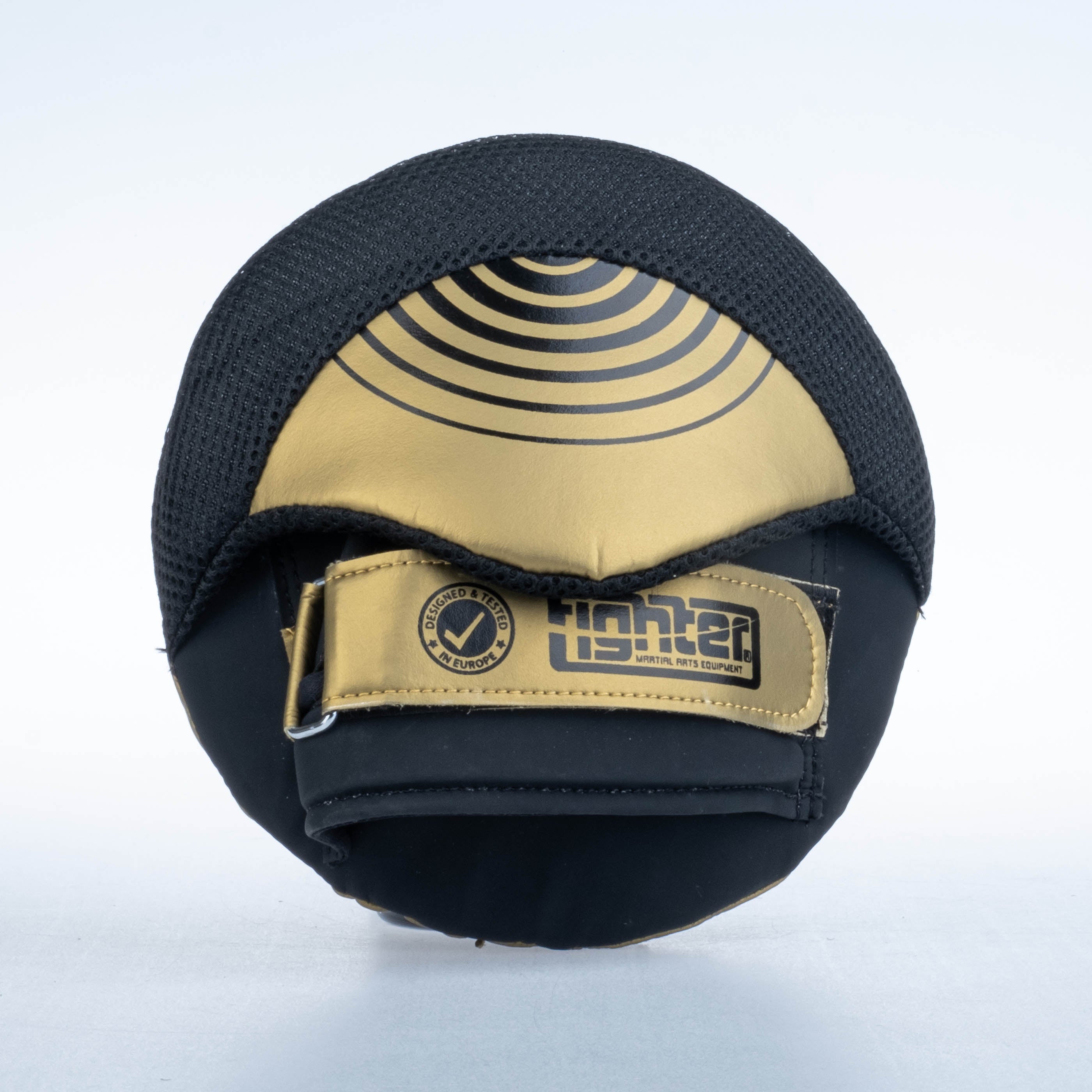 Fighter Round Shield Pro Small - black/gold, FSMPR-001-BG