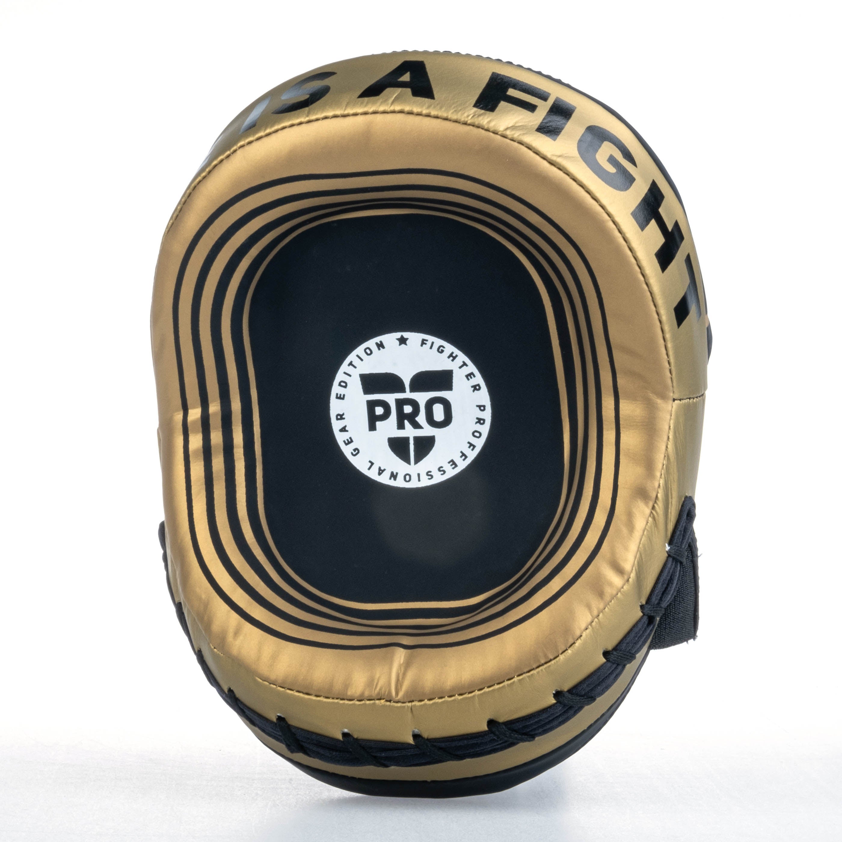Fighter Oval Shield Pro Small - black/gold, FSMPR-002-BG