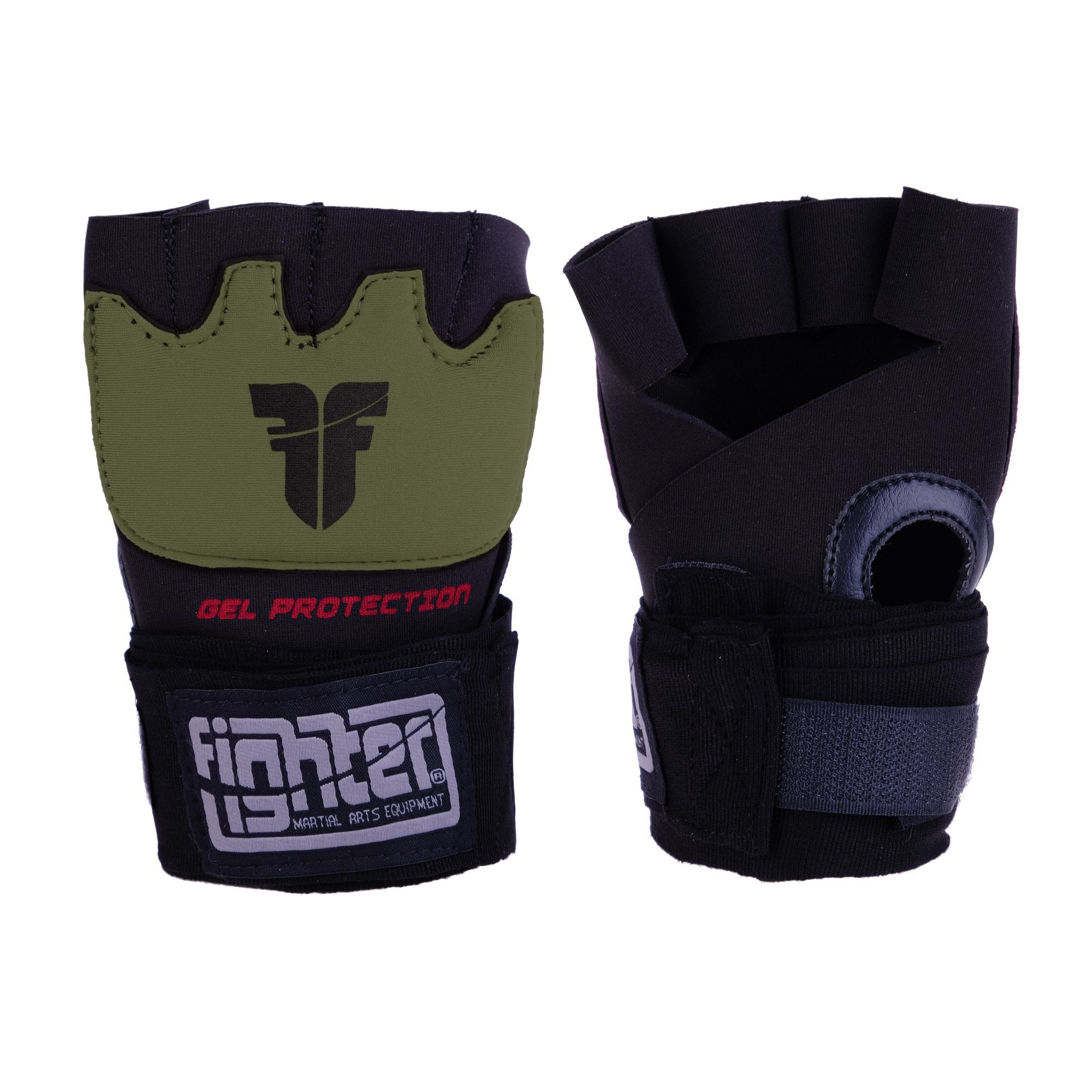 Fighter Strap - Gel Hand-Wraps - black/khaki