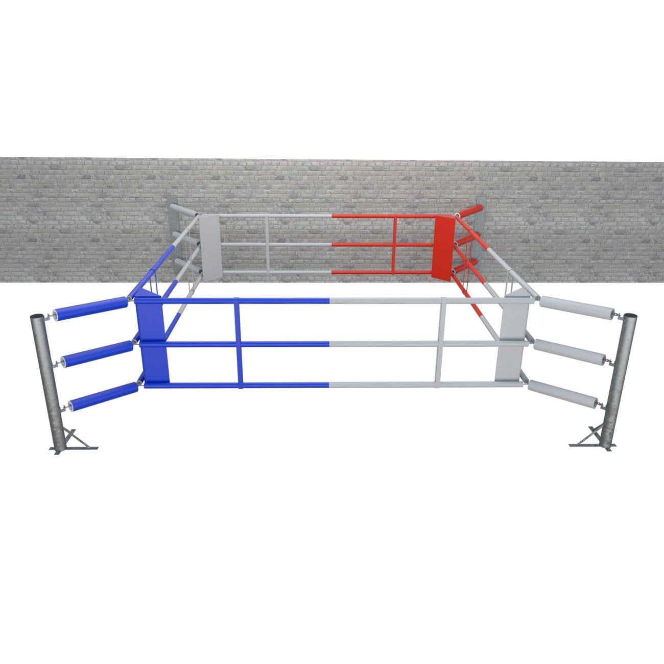 Bodenboxring Fighter Wall II mit 3 Seilen