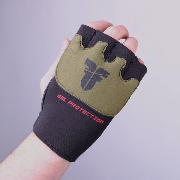 Fighter Gel Hand Wraps - black/khaki, FGWN-001BK