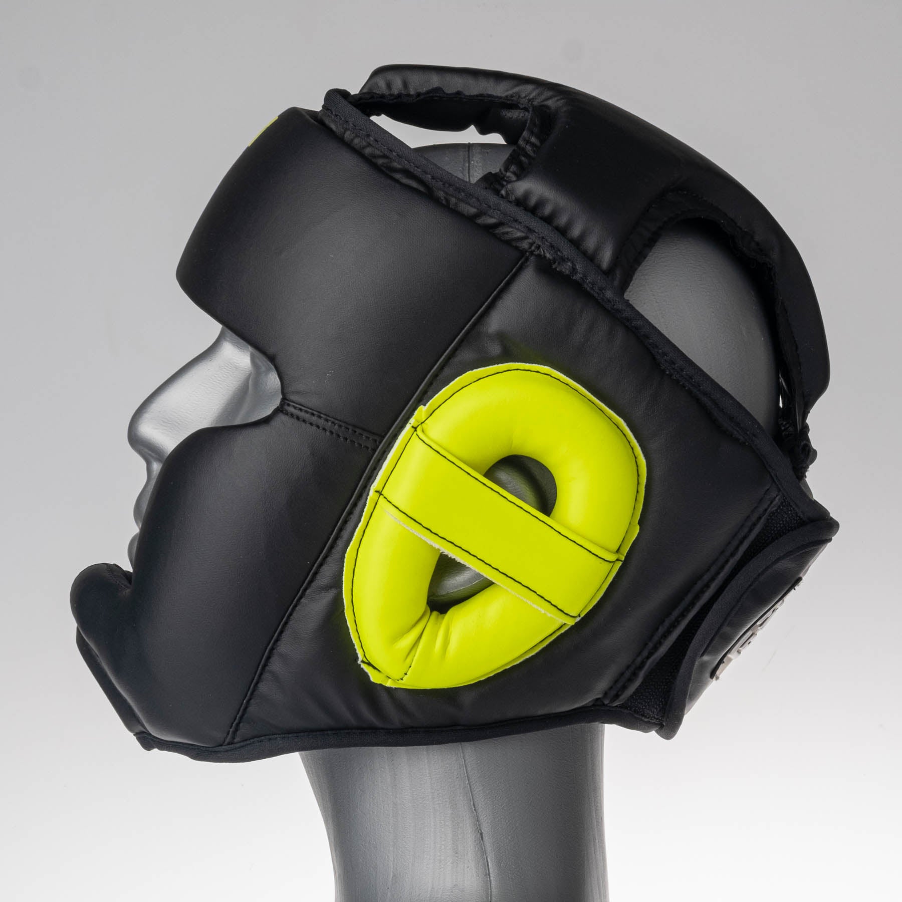 Headguard Fighter Sparring - black/neon yellow