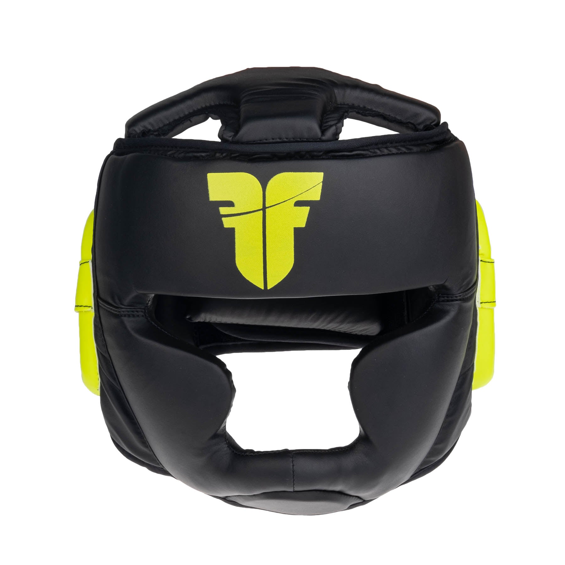 Headguard Fighter Sparring - black/neon yellow